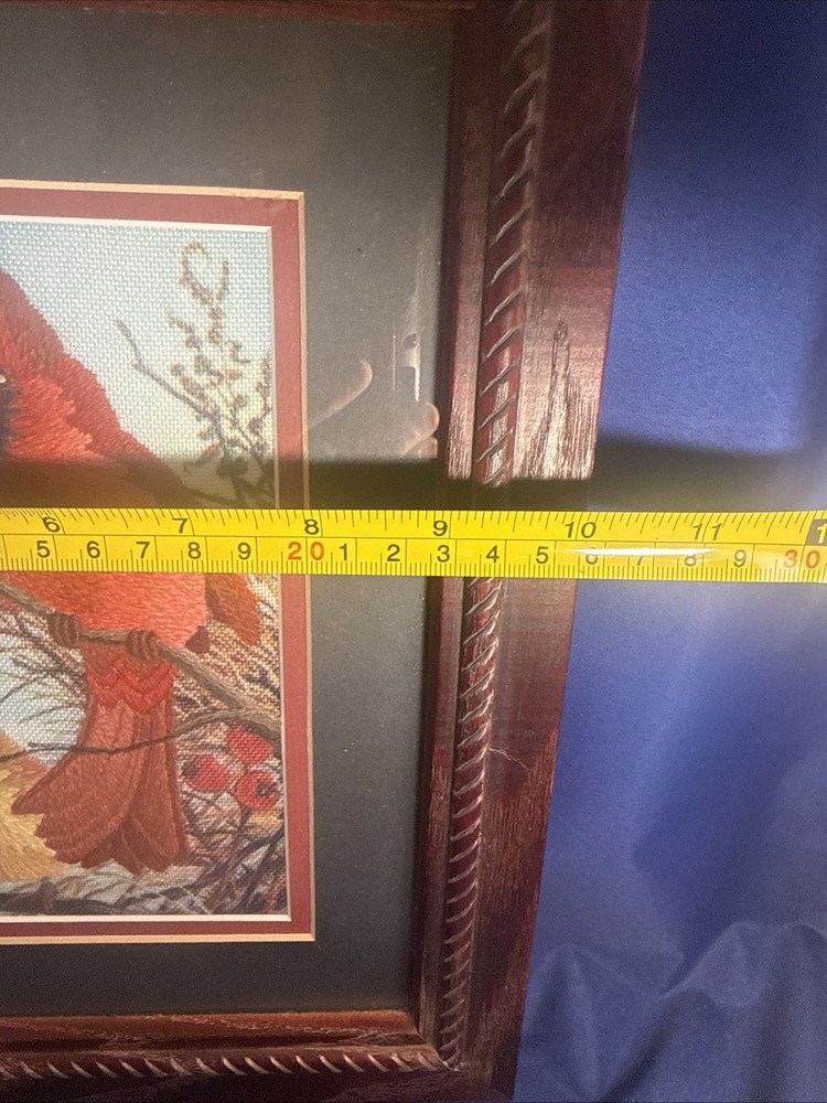 Windy Cardinal Framed Needle Treasures John Pitcher 1983 Kit #00714