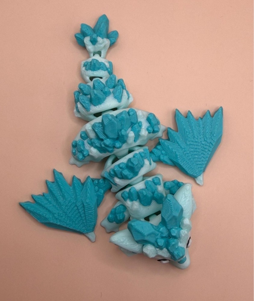 3D Printed Jiggle Pet Crystal Dragon