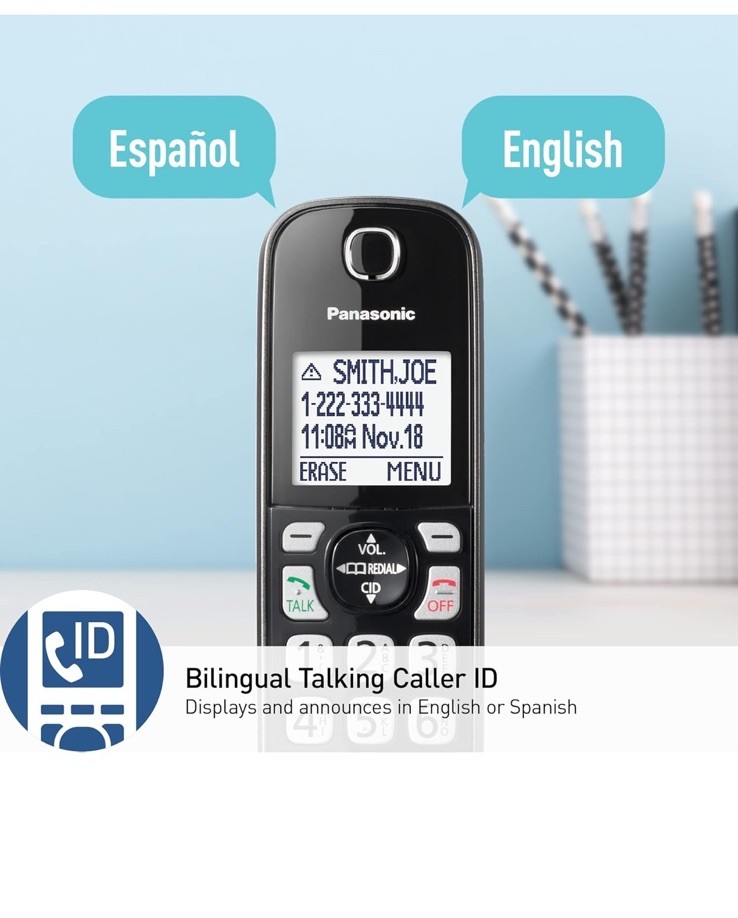 ☎️Panasonic Cordless Phone with Answering Machine, Advanced Call Block