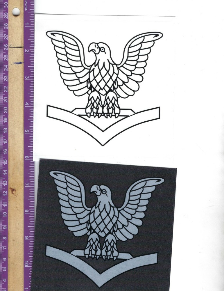 THIRD 3rd CLASS PETTY OFFICER STICKER DECAL PO3 E-4