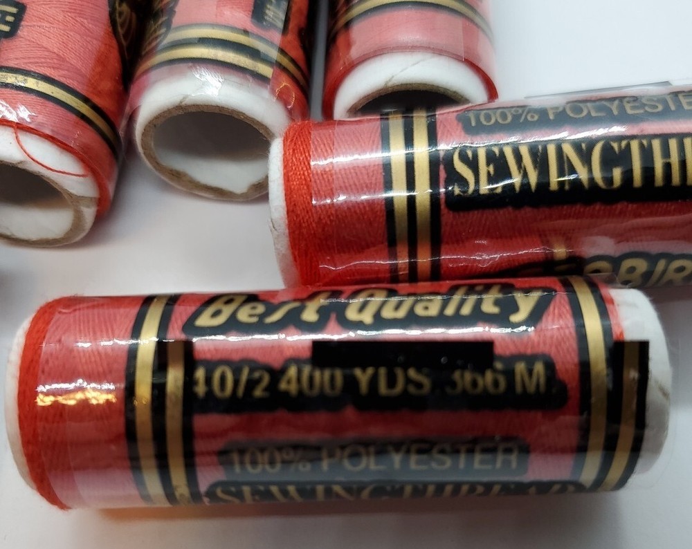 (14) Red Interbirds Best Quality Polyester Thread - 14 Spools Of 400 Yards
