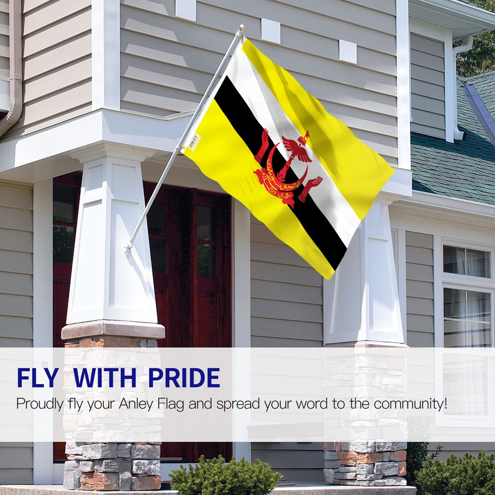 Anley Fly Breeze 3x5 Ft Brunei Flag - Bruneian Flags Polyester