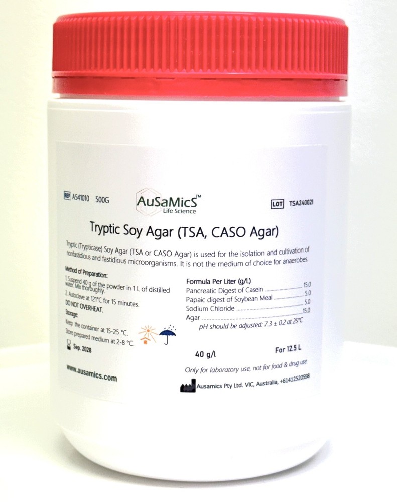 Tryptic Soy Agar, TSA, CASO Agar general purpose medium different microorganism