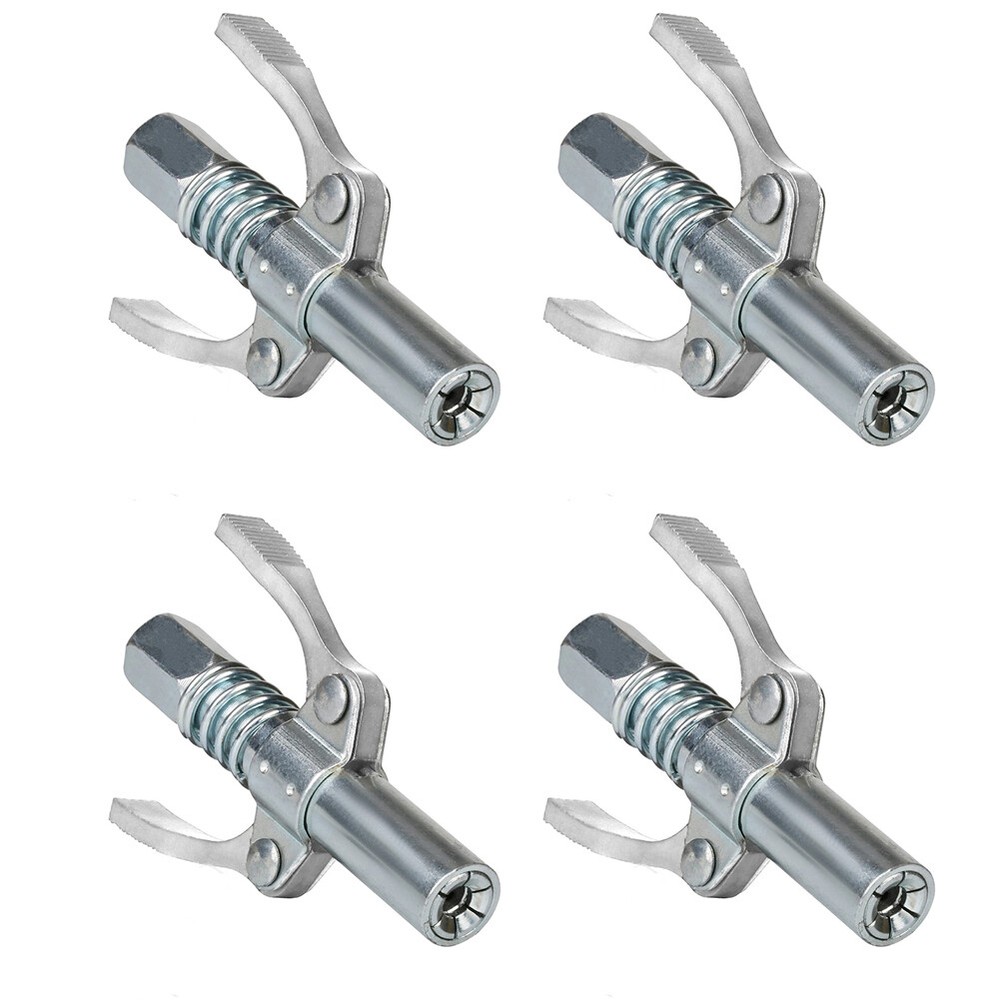 US 2-4 Pcs Grease Gun Coupler Double Handle High Pressure Quick Release Lock Oil