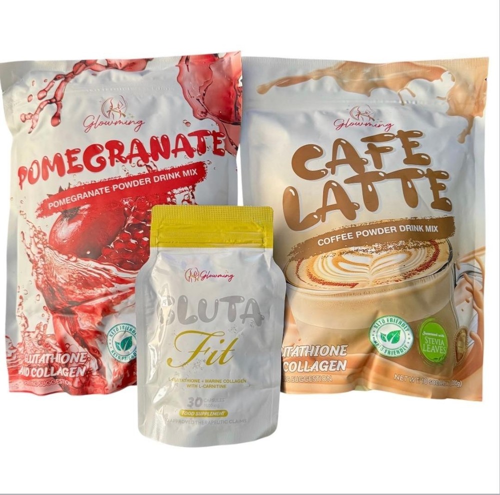 Cris Cosmetics Glowming - CAFE LATTE COFFEE , POMEGRENATE JUICE, capsule BUNDLE