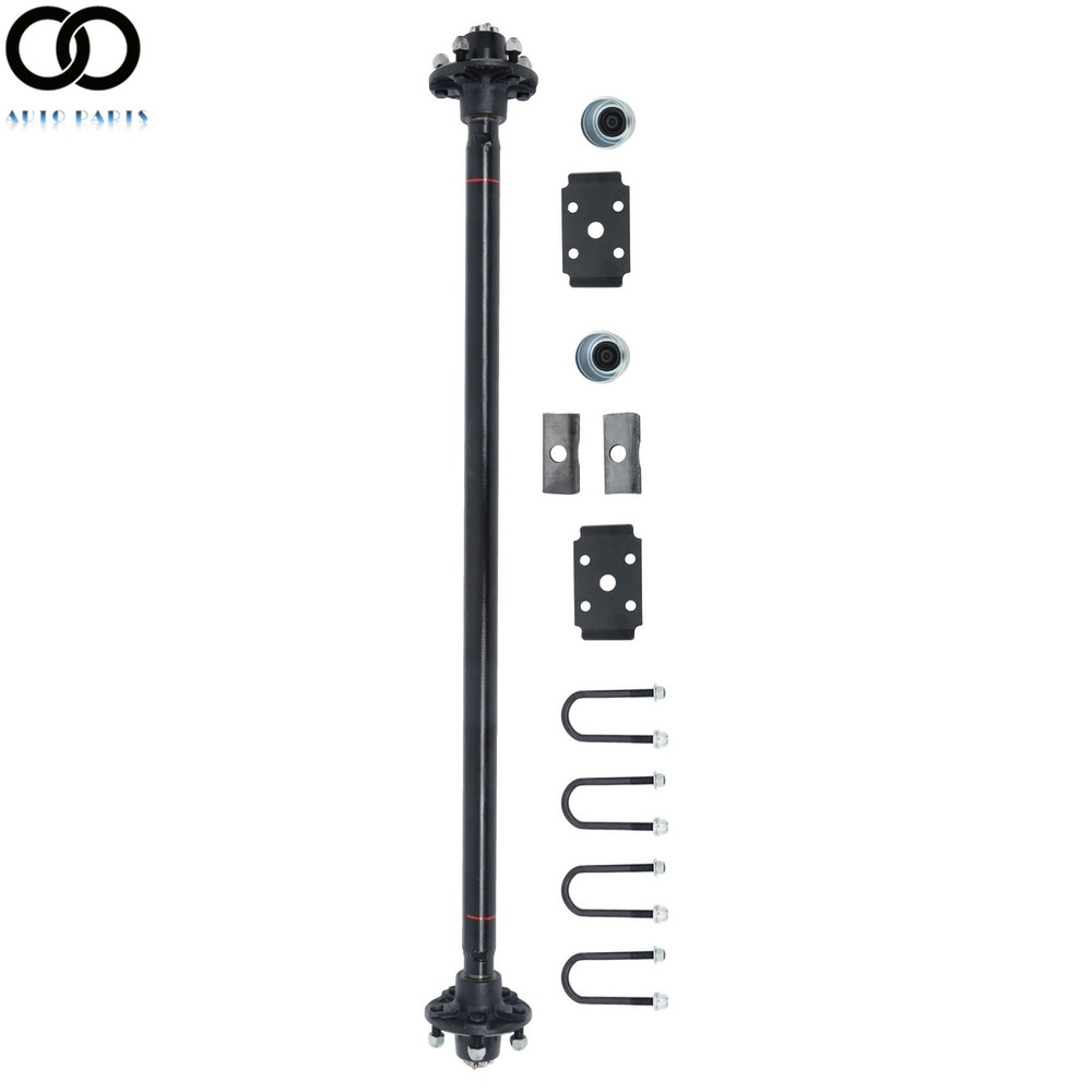 2000 lbs Trailer Axle with U-Bolt Kit 5 Lug-4.5" 49" Hub Face 38" Spring Center