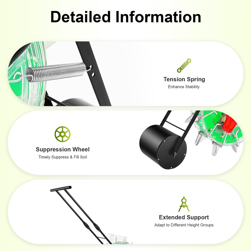 Hand-push Roller Seeder Peanut Corn Fertilizer Applicator Manual Seeding Tool