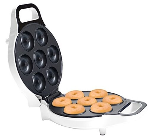 Mini Donut Maker, Durable, Nonstick Easy to Use Mini Baking Machine - Cooks 7
