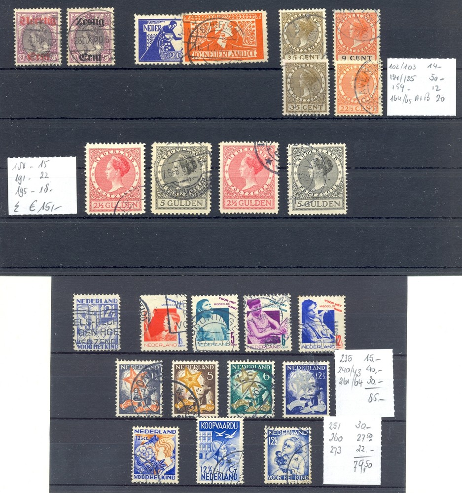 NETHERLANDS LOT -24 ST. USED VF - € CV € 316