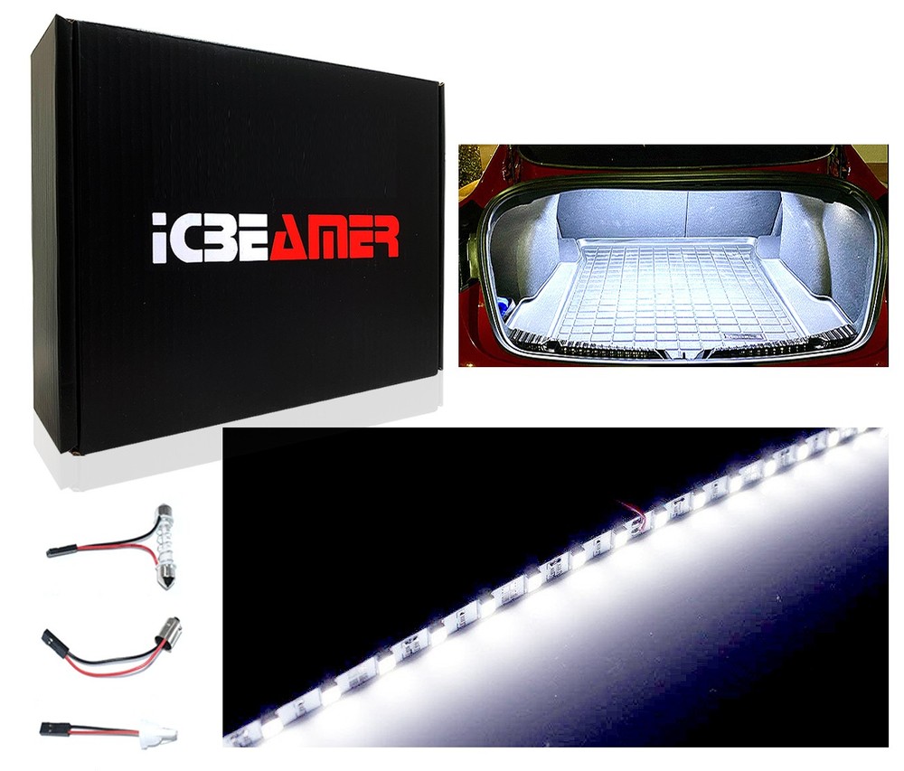 White 12" Powerful Interior LED strip light Trunk Cargo Area Illumination J239