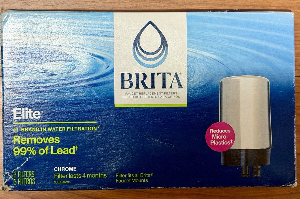 Brita Replacement Water Filters for Brita Tap Faucet Mounts (3-Pack) - NEW