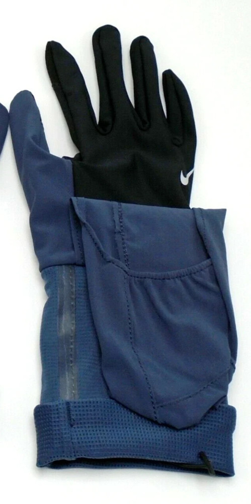 Nike Women's Transform Running Gloves / Mitt Thunder Blue/Black/Silver Medium