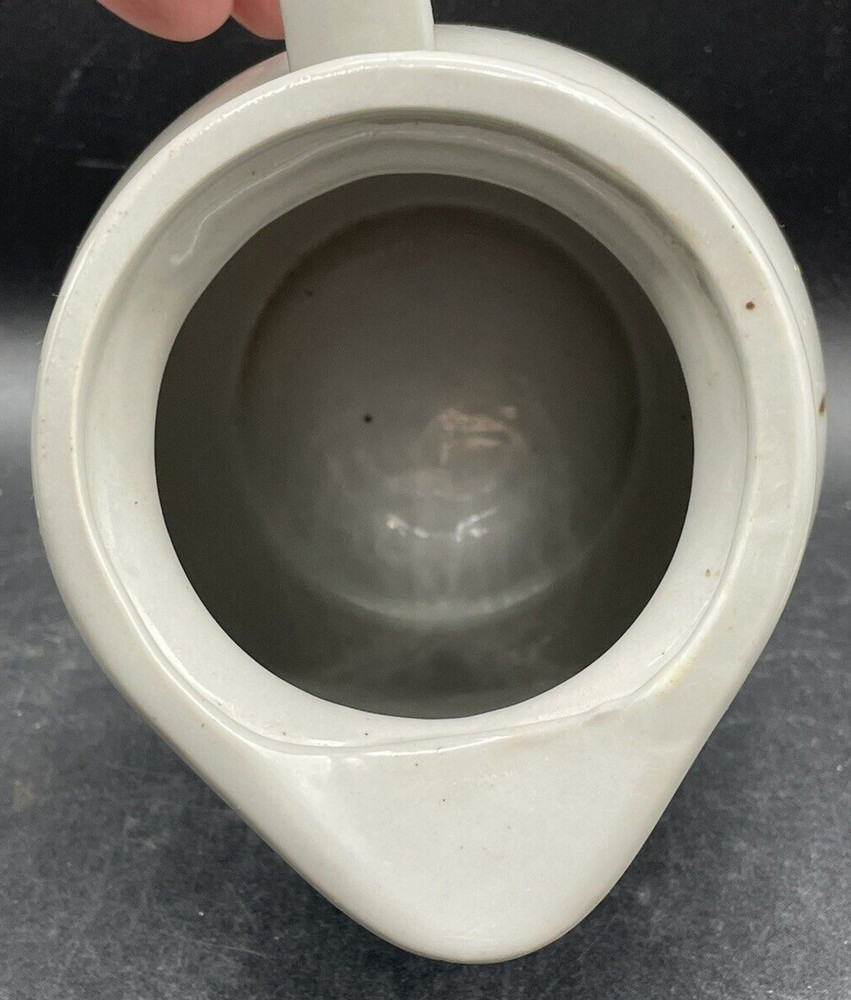 Pitcher Crowning Touch Handmade Ceramic Rustic Leaf Vintage Grey Brown Glazed