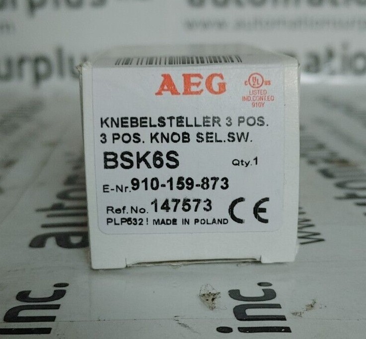 AEG BSK6S 3 POS KNOB SELECTOR SWITCH NEW!! QUANTITY!! WOW!!