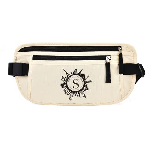 Personalized Initial Money Belt,RFID Blocking Travel Secure Bag,Monogrammed Gift