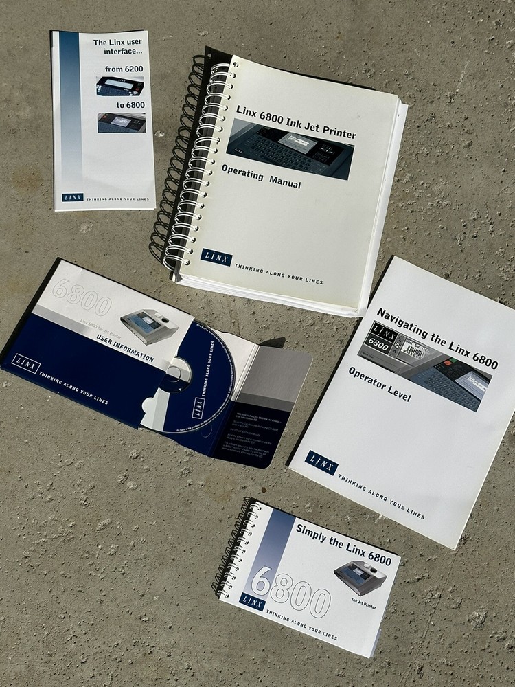 LINX 6800 Operating Manual & CD for Ink Jet Printer
