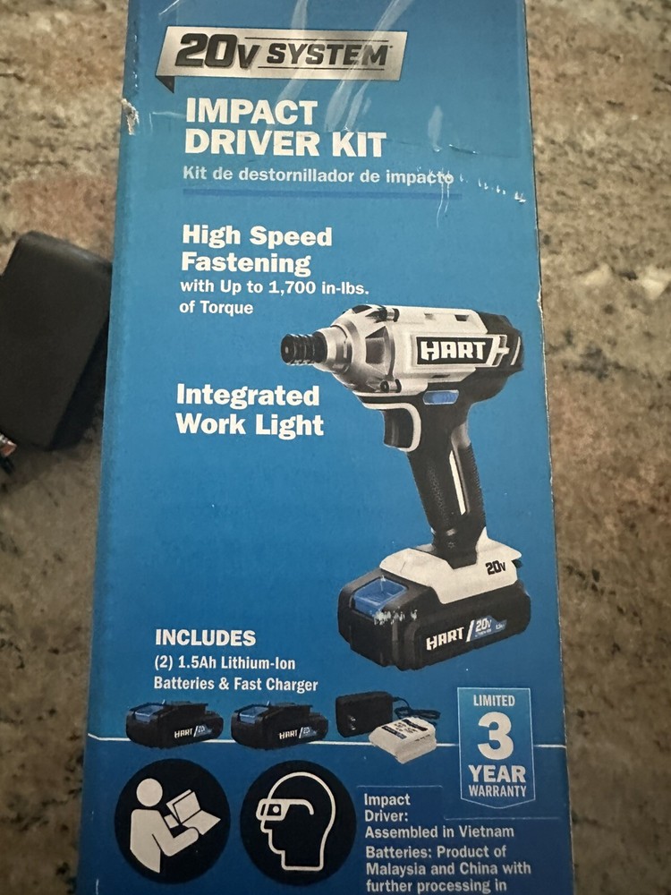 Hart 20v Impact Driver Kit