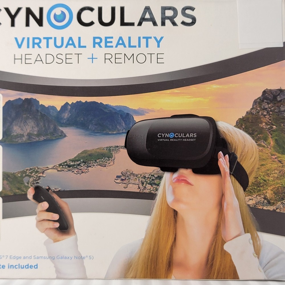 Cynoculars Virtual Reality 3D Headset Wireless - Gaming Remote Compatible