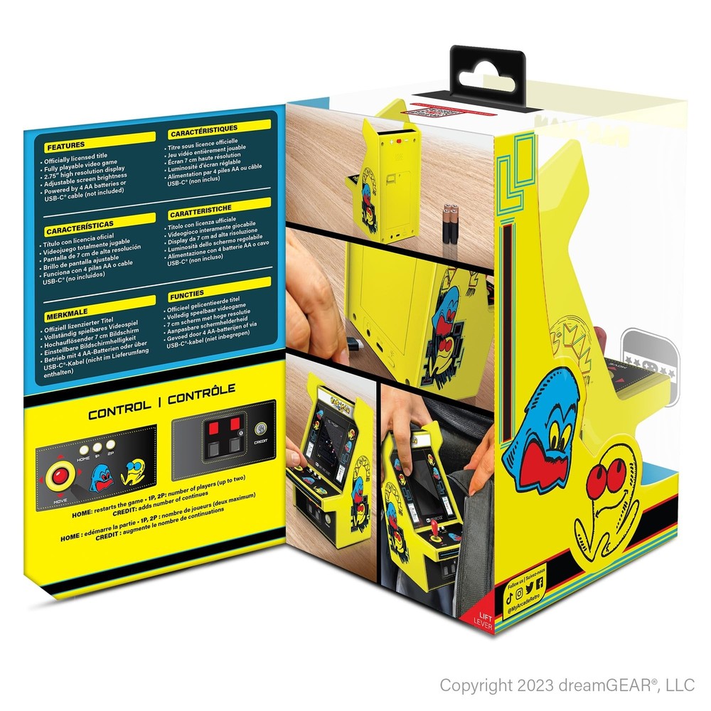 My Arcade Pac-Man Micro Player Pro: 6.75" Handheld Retro Mini Arcade, Arcade ...
