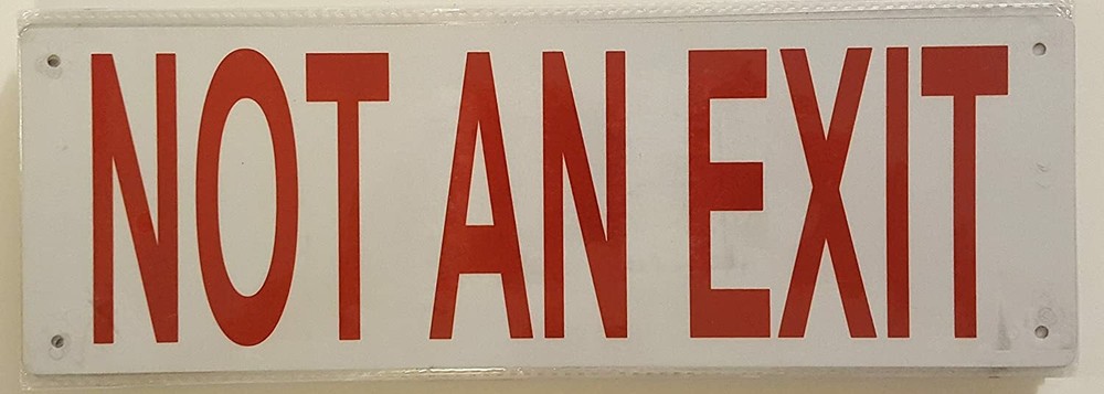 NOT AN EXIT SIGN (Reflective, Aluminium 4X12) ref1020-REF24-1027