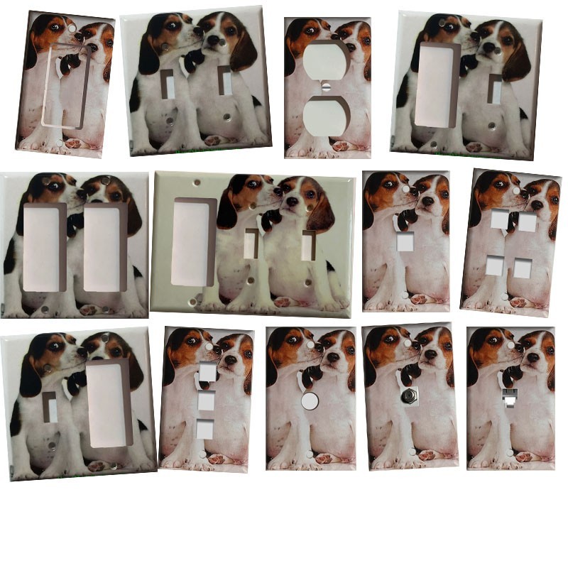 Beagle dog Light Switch Power Outlet Duplex Wall Cover plate Home decor