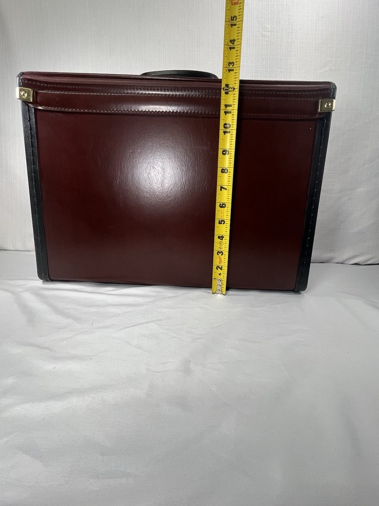 Vintage Airway Brown Leather Briefcase, Combo Lock, Excellent Condition