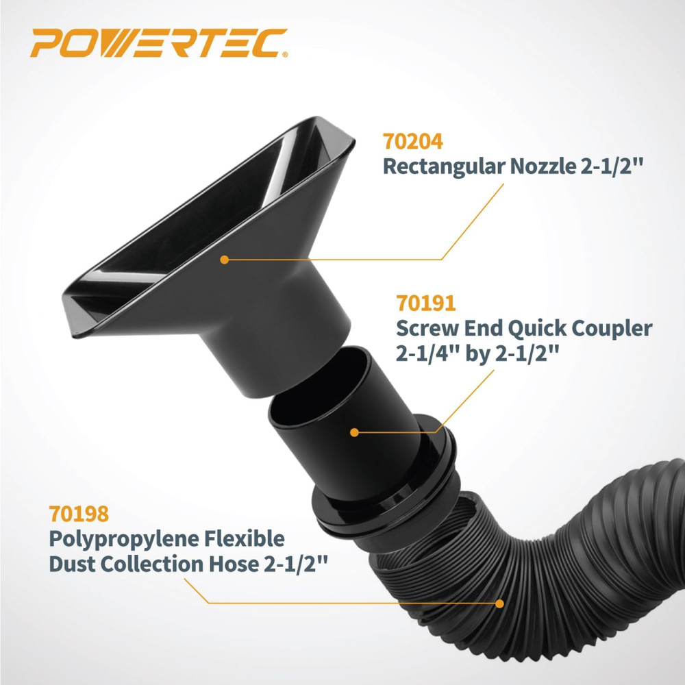 70191 Screw End Quick Coupler for 2-1/2” Hose – Left-Hand Threaded Adapter, 2-1/