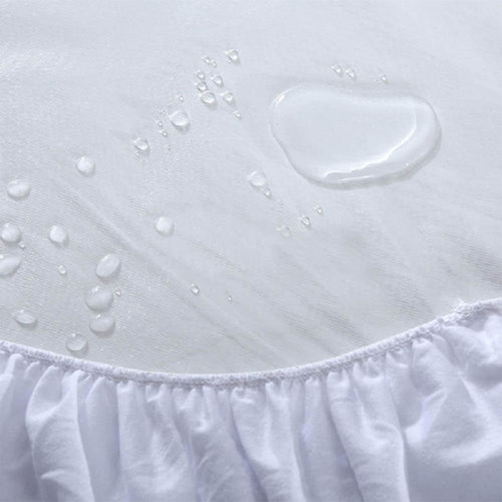 Sleepgram Sweat Proof Cotton Cover Mattress Protector, Full, White (Open Box)