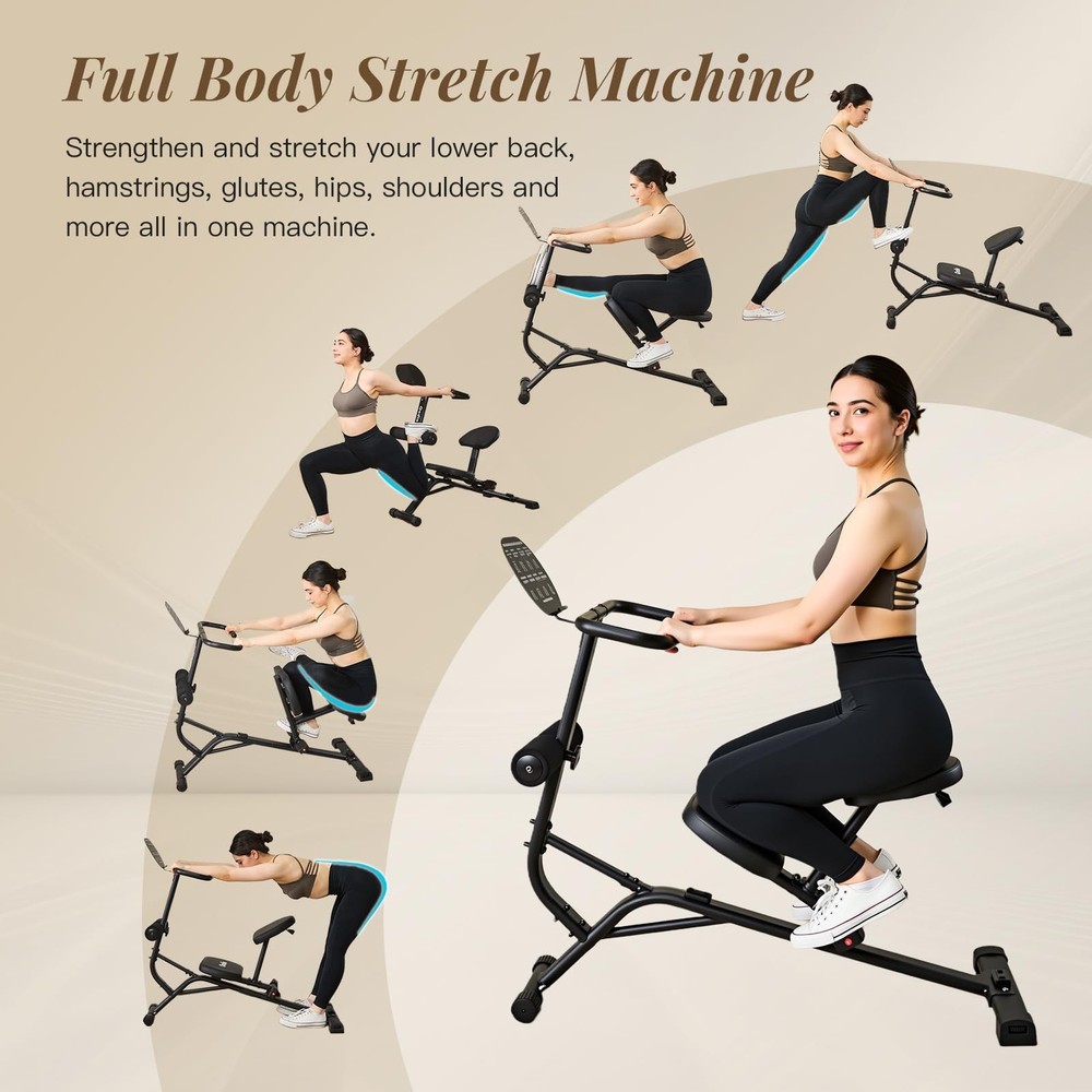 Ocdin Full Body Stretching Bench, Seated Posture Back Traction Device for Low...