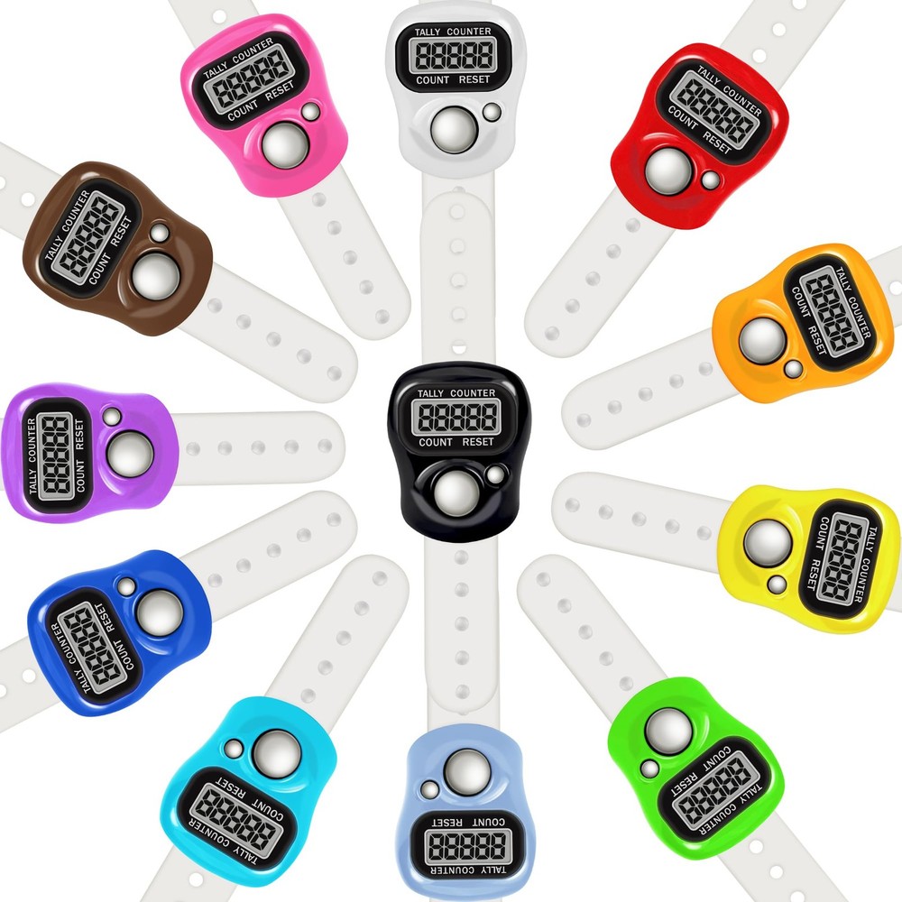 12PACK Electronic Finger Clicker Counter 5-Digit LCD Hand Tally Counter Click...
