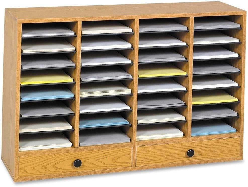 Literature Organizer 12 Compartments Office & Classroom Mailbox W/ Adjustable