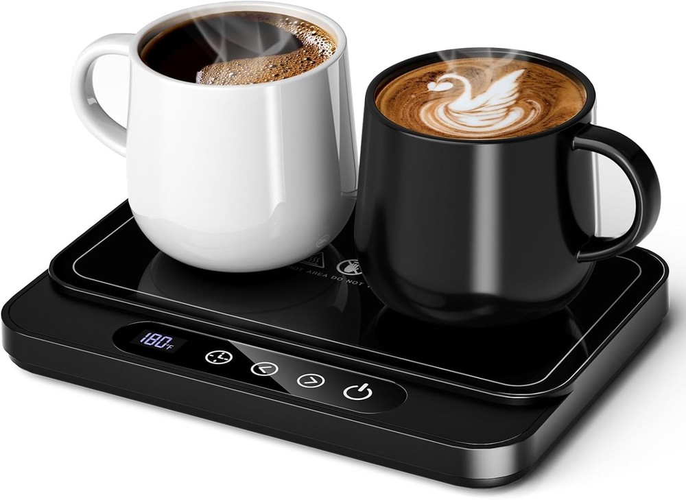 Coffee Mug Warmer 50W Large Heating Panel 6 Temp Settings Auto Shut-Off