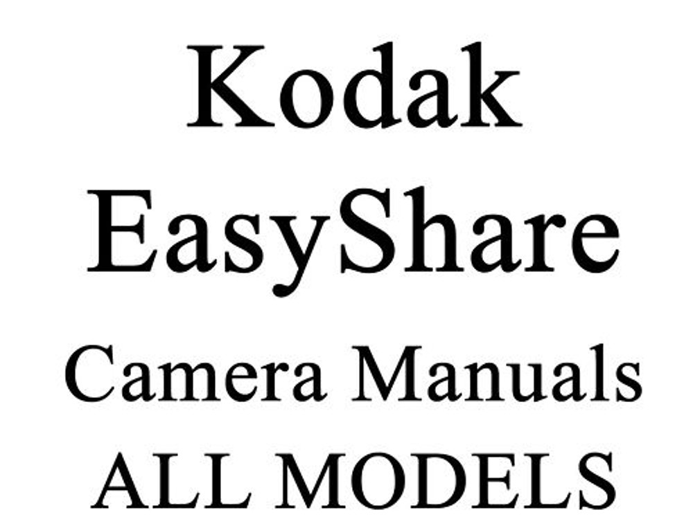 Kodak EasyShare Digital Camera Manual Guide C & CD #2