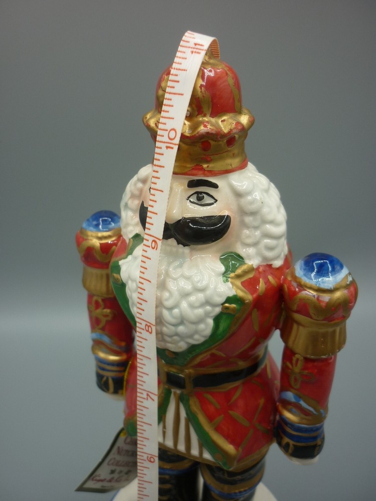 Nutcracker Christmas Ceramic Music Box Nutcracker March Suite Kiyo & Ko 10.5”