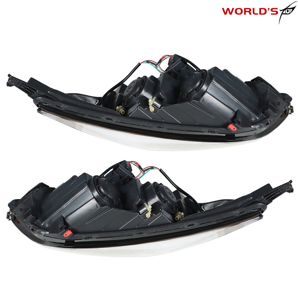 Headlights For 2013-2015 Chevy Malibu Halogen Projector Chrome Left+Right Side