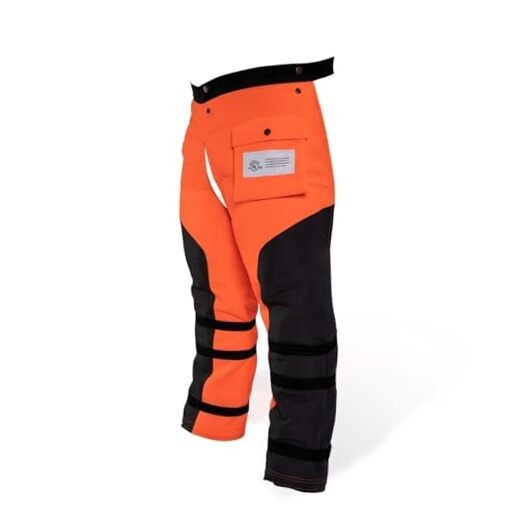 Chainsaw Chaps 8-layer Protective Apron Wrap Medium Size: 36"-38" Orange&black