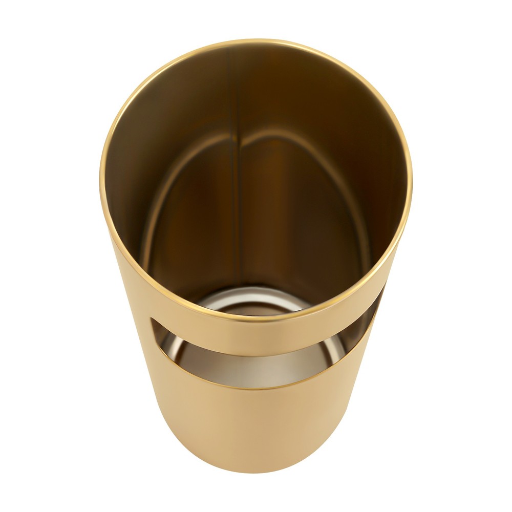 Trash Can Litter Bin Mall Gardens Stainless Waste Bin with Removable Inner Bin
