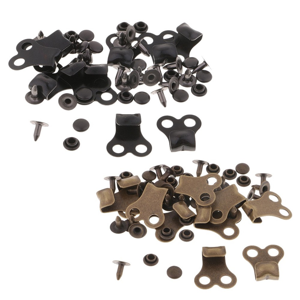 20 Sets Boot Lace Hooks Lace Fittings Rivets For