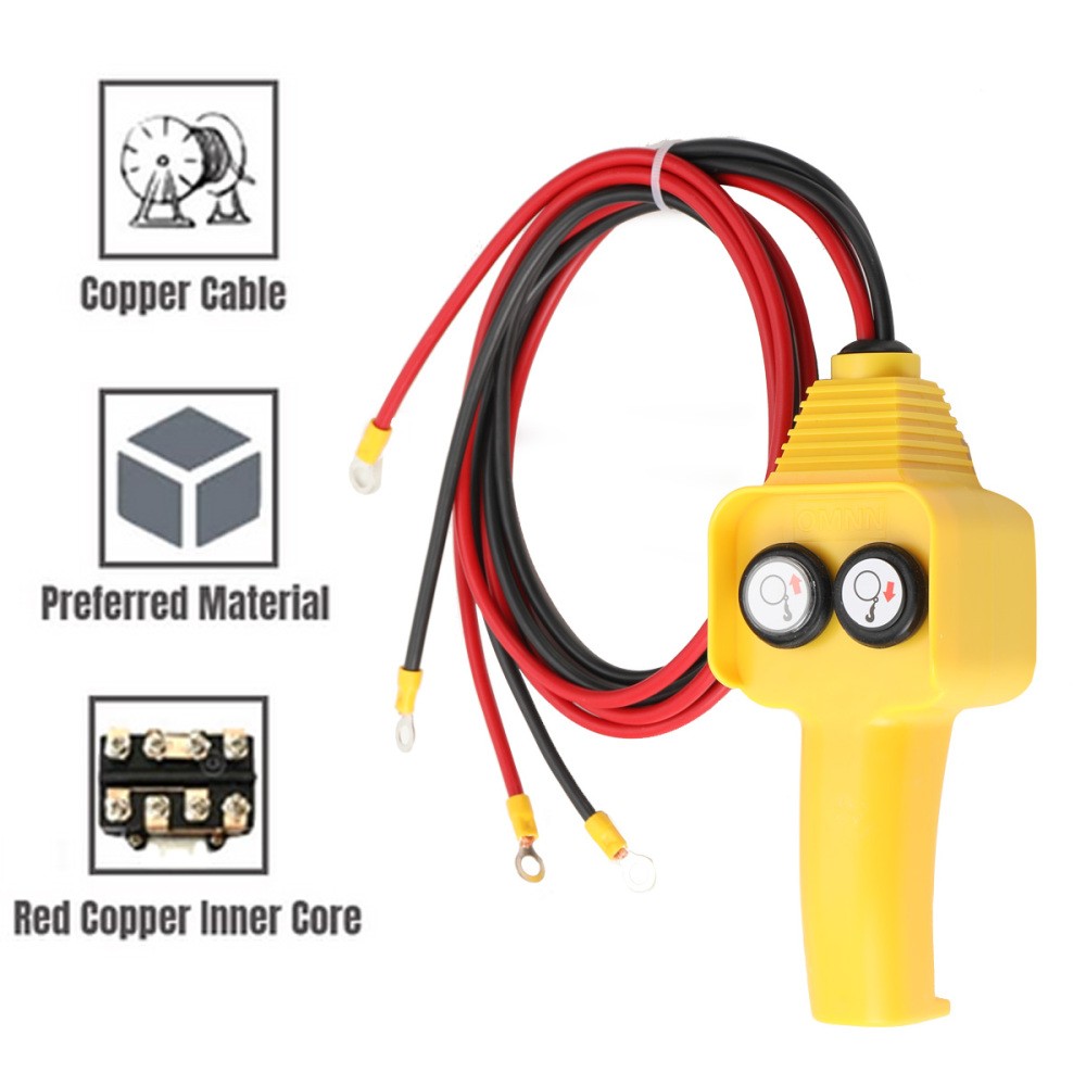 12V/24V Winch Control Handle Plastics Wired Control Rocker Thumb Switch Parts