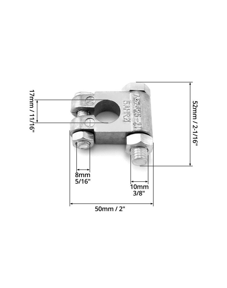 QWORK Military Spec Battery Terminals, 4 Pairs Negative and Positive Top Post...