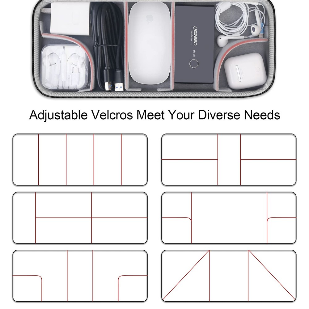 Hard Electronics Organizer, Universal Travel Cable Organizers, Large Electron...