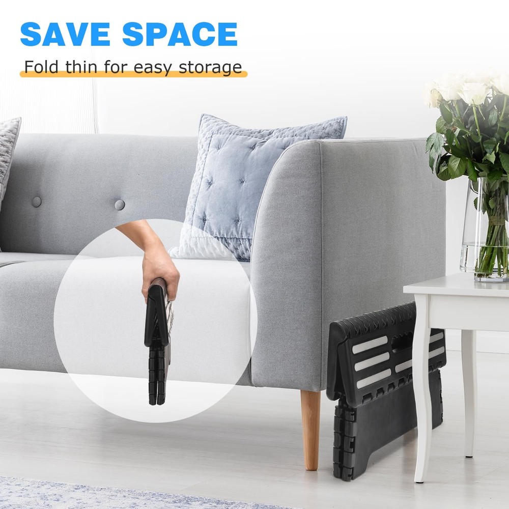 5" H Folding Step Stool for Adults & Elderly, 1 Pcs Lightweight Foldable Step...