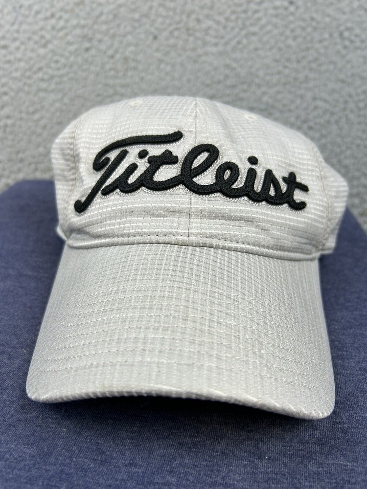 Titleist Hat Cap Strap Back Gray Black Golf Golfing Adjustable Outdoors Mens