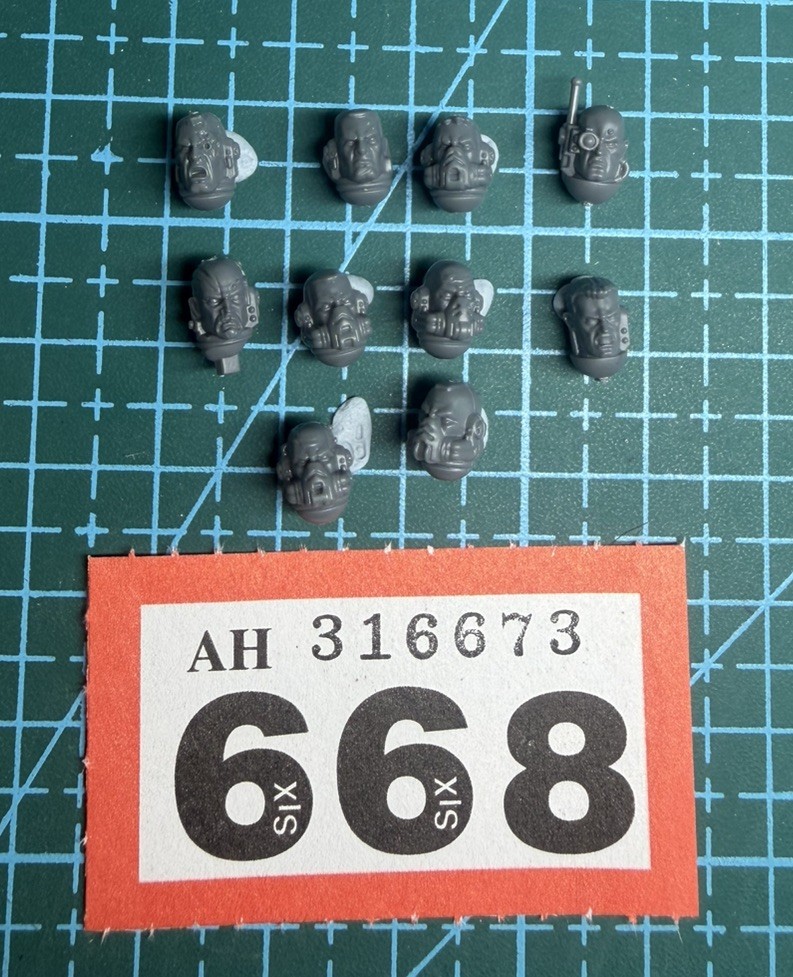 10 Space Marine Helmet Head Character 40k Bits Horus Heresy Sergeant Primaris
