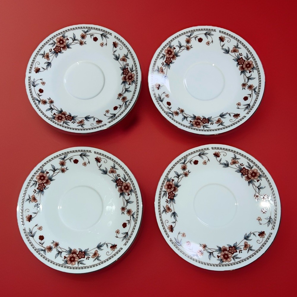 4 Sheffield ANNIVERSARY 6” Saucers