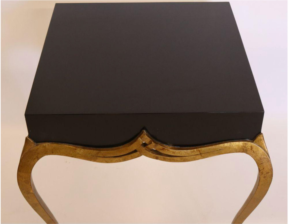 Christopher Guy Gilt And Ebonized End Table