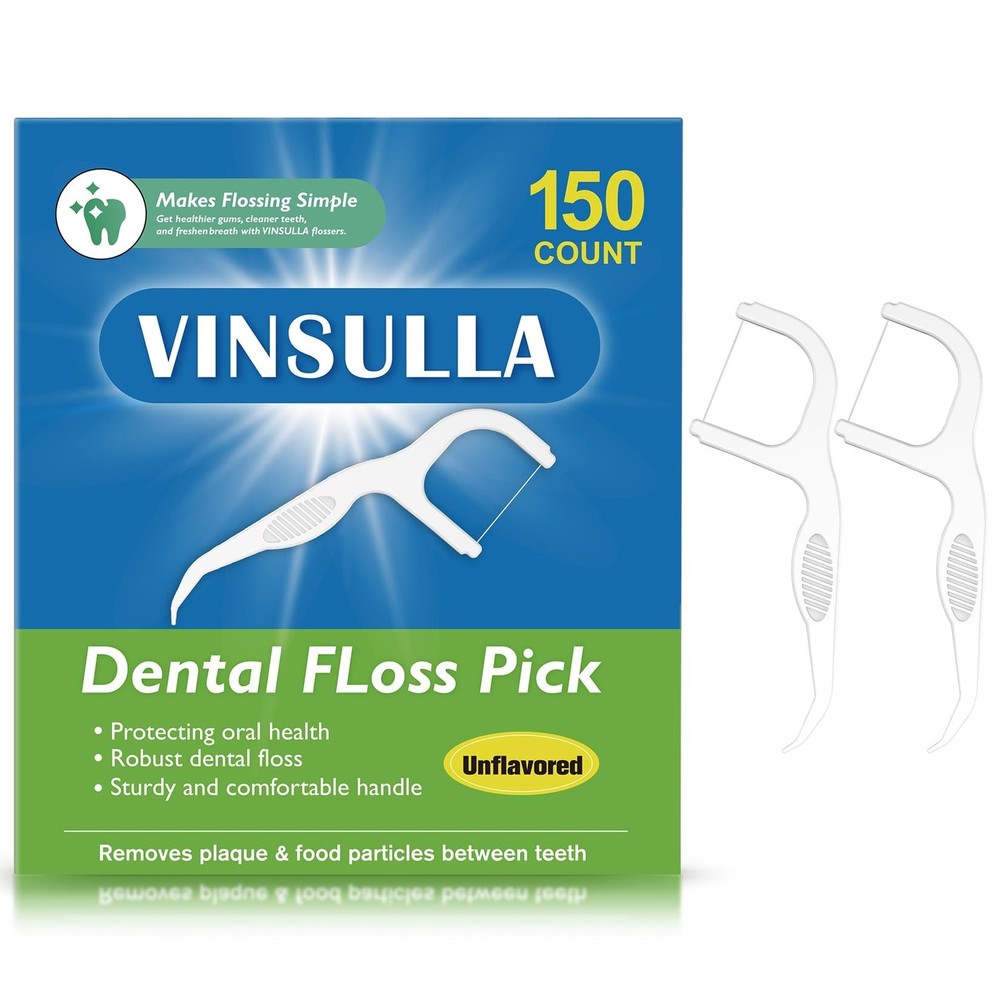 Professional Clean Flossers, Toothpick, Extra Strong Floss Picks, 150 Count (...