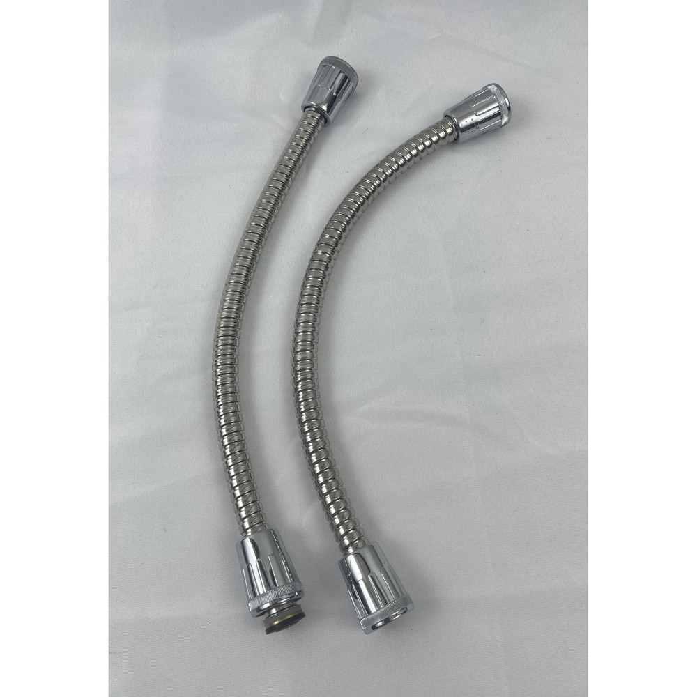 2pc Flexible Chrome Gooseneck Light Cable Silver Protector