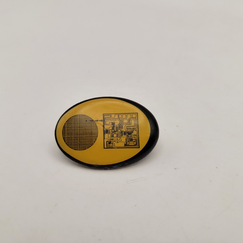 Vintage 60s Computer Microchip Promotional Lapel Pin