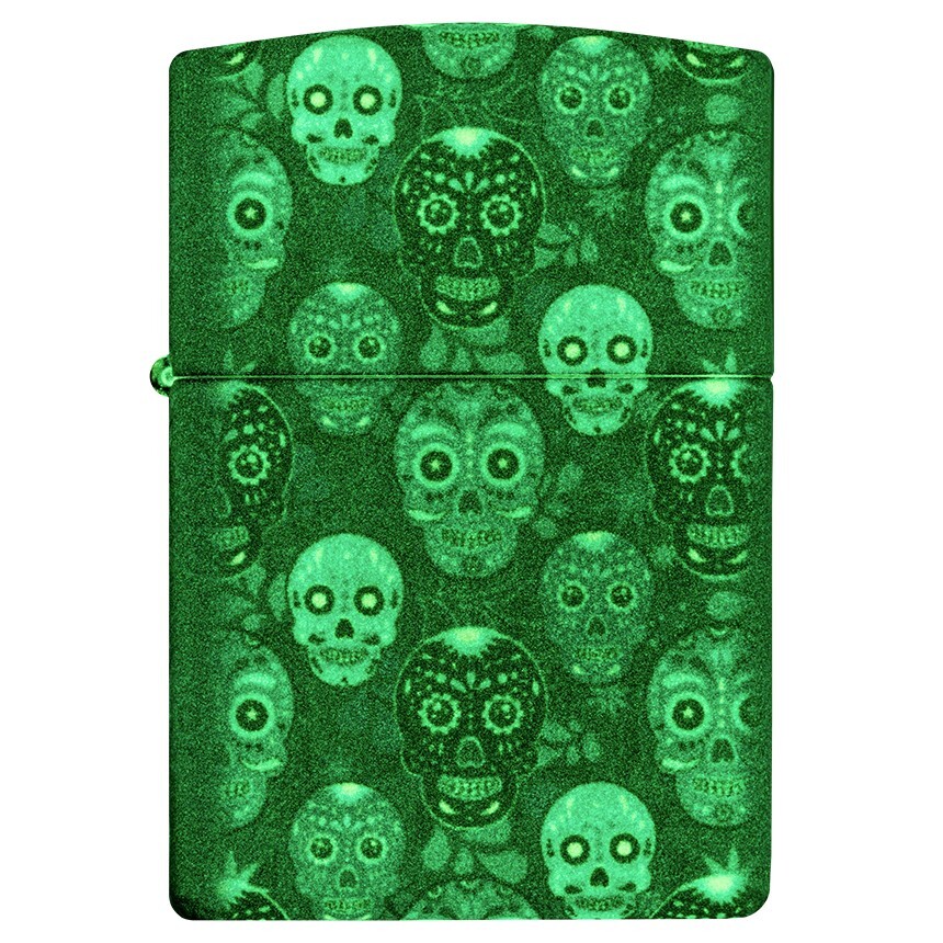 ZIPPO 46017 SUGAR SKULLS GLOW Lighter